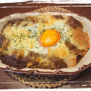 昨夜のカレーで☆パングラタン♪